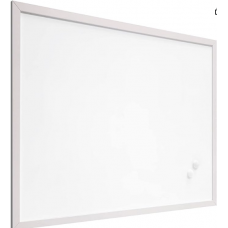 Raylu Paper® - Tableau blanc magnétique avec cadre en bois blanc, tableau blanc effaçable à sec avec deux aimants pour acc...
