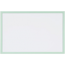 Bi-Office, Tableau blanc avec cadre vert pastel, effaçable à sec magnétique, 60x40cm