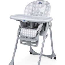 Chicco Polly Easy Chaise Haute Evolutive et Transat pour Bébés, Inclinable avec Hauteur et Repose-Pieds Réglables, 4 roue...