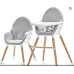 Kinderkraft FINI Chaise Haute Bébé, 2 en 1, Fauteuil Enfant, Chaise Enfant, Puericulture Bébé, Évolutive, Réglable, Avec P...