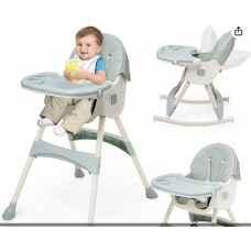Arkyomi 3 en 1 chaise haute bébé evolutive pliable chaise haute transat inclinable enfant chaise reglable hauteur avec tab...