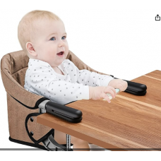 Siège de Table pour Bébé, Chaise Haute Portable avec Ceinture de Sécurité Chaise de Table Pliable pour Enfant avec Sac de ...