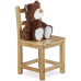 Relaxdays Chaise enfant bambou RUSTICO nature chambre d'enfants bois pour filles et garçons HxlxP: 50 x 28,5 x 28 cm, nature