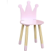 HOME DECO KIDS HD6922 Chaise Couronne Rose Enfant Chambre Mobilier Decoration Meuble, Bois-PIN, 28 x 27 x 54